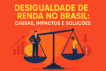 Representação visual das causas da desigualdade de renda no Brasil