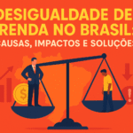 Representação visual das causas da desigualdade de renda no Brasil
