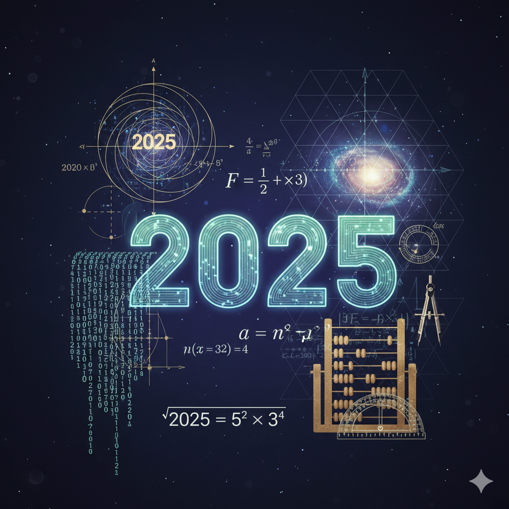 Imagem representativa da matemática no ano 2025
